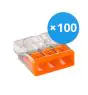 Lot 100x Wago 2273-203 Bornes de raccordement à levier Compact | 3 Câble connexion - 