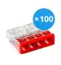 Lot 100x Wago 2273-204 Bornes de raccordement à levier Compact | 4 Câble connexion - 